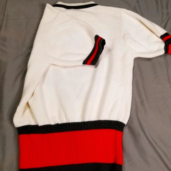 Vintage short sleeve knit sweater - Bay Club - Picture 2 of 7